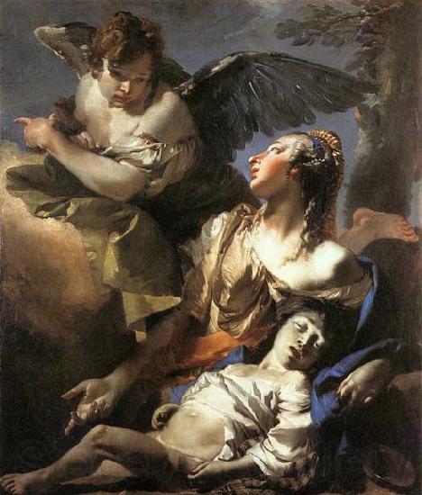 TIEPOLO, Giovanni Domenico The Angel Succouring Hagar France oil painting art